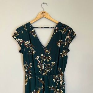 Green Floral Jumpsuit